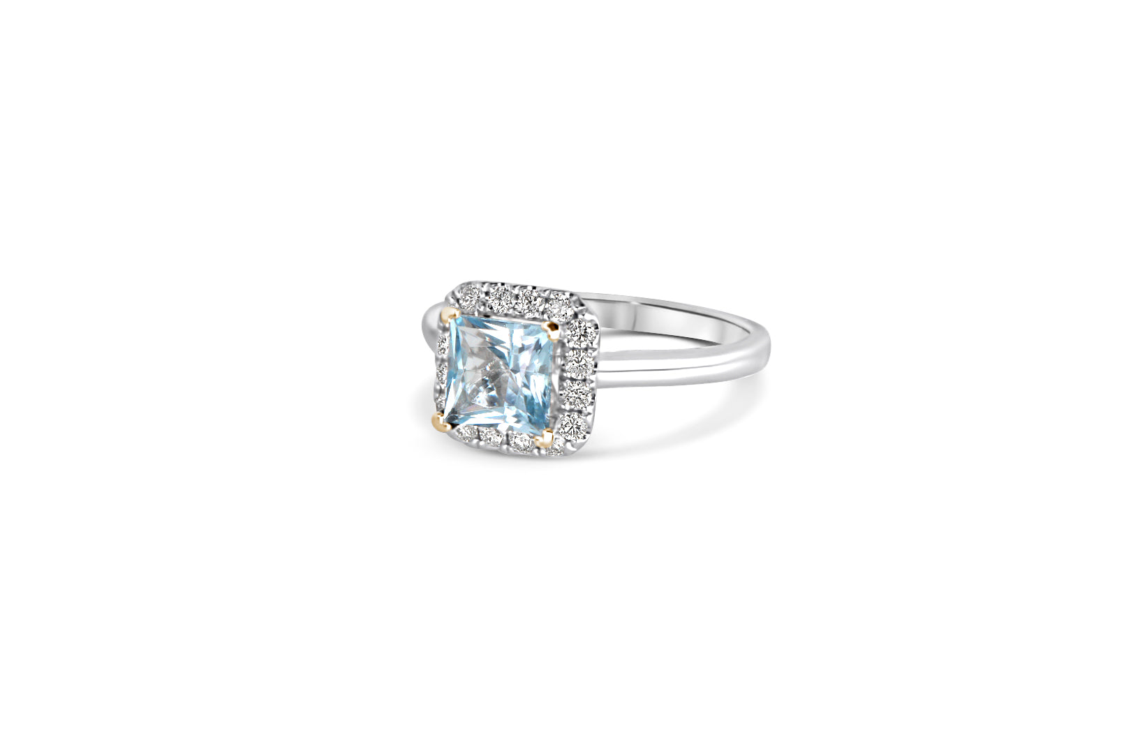 Ring Weißgold mit Aquamarin