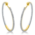 Creolen 18kt Gelbgold mit 122 Brillanten – Handgefertigte Gold-Creolen, Einzelstück, BeVain München