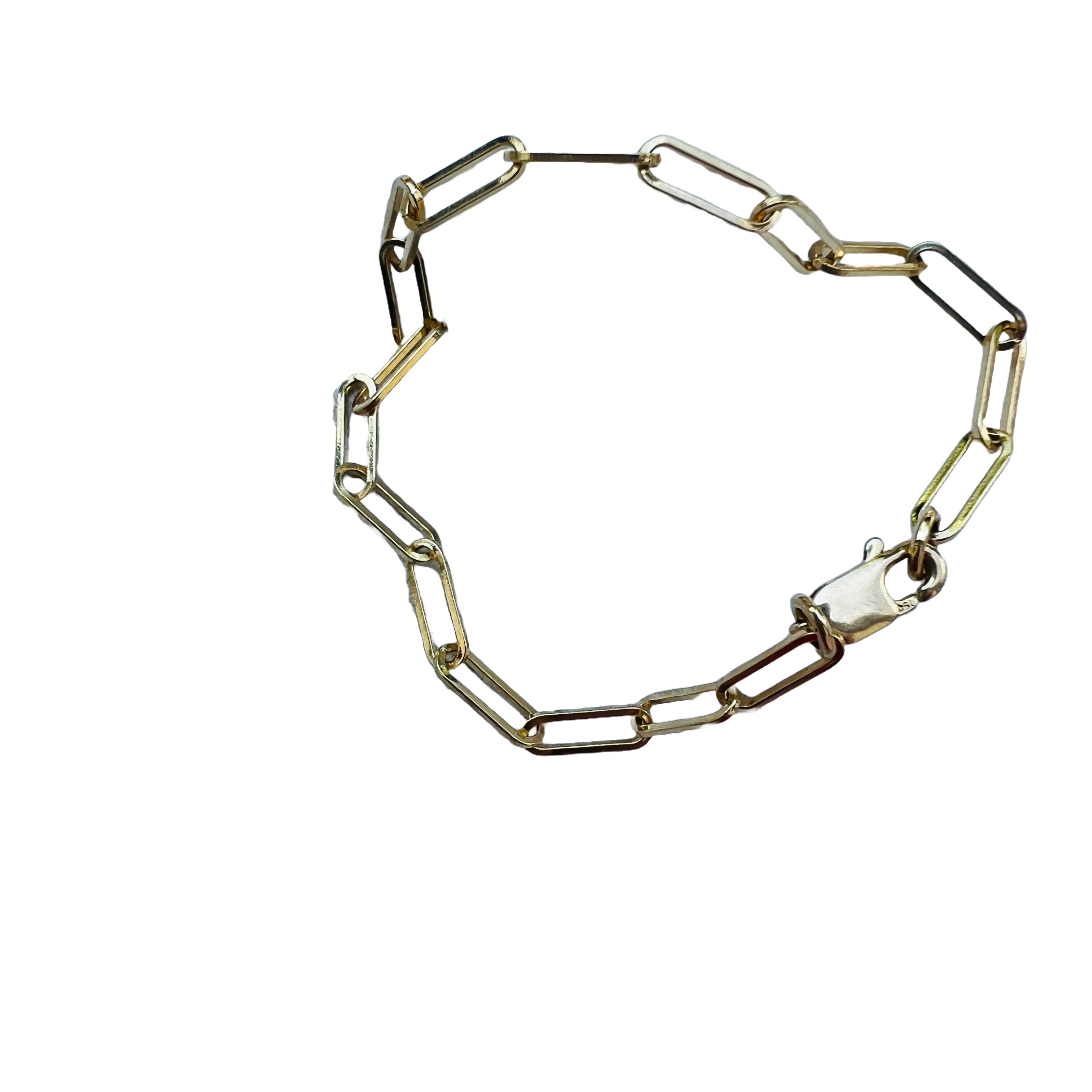 Paperclip Armband 18kt Gelbgold – Handgefertigtes Armband in klassischer Kettenoptik, BeVain München