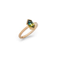 Zephyr PartiSaphir Ring – 18kt Gelbgold Ring mit seltenen Partisaphiren, Handgefertigt in München, BeVain