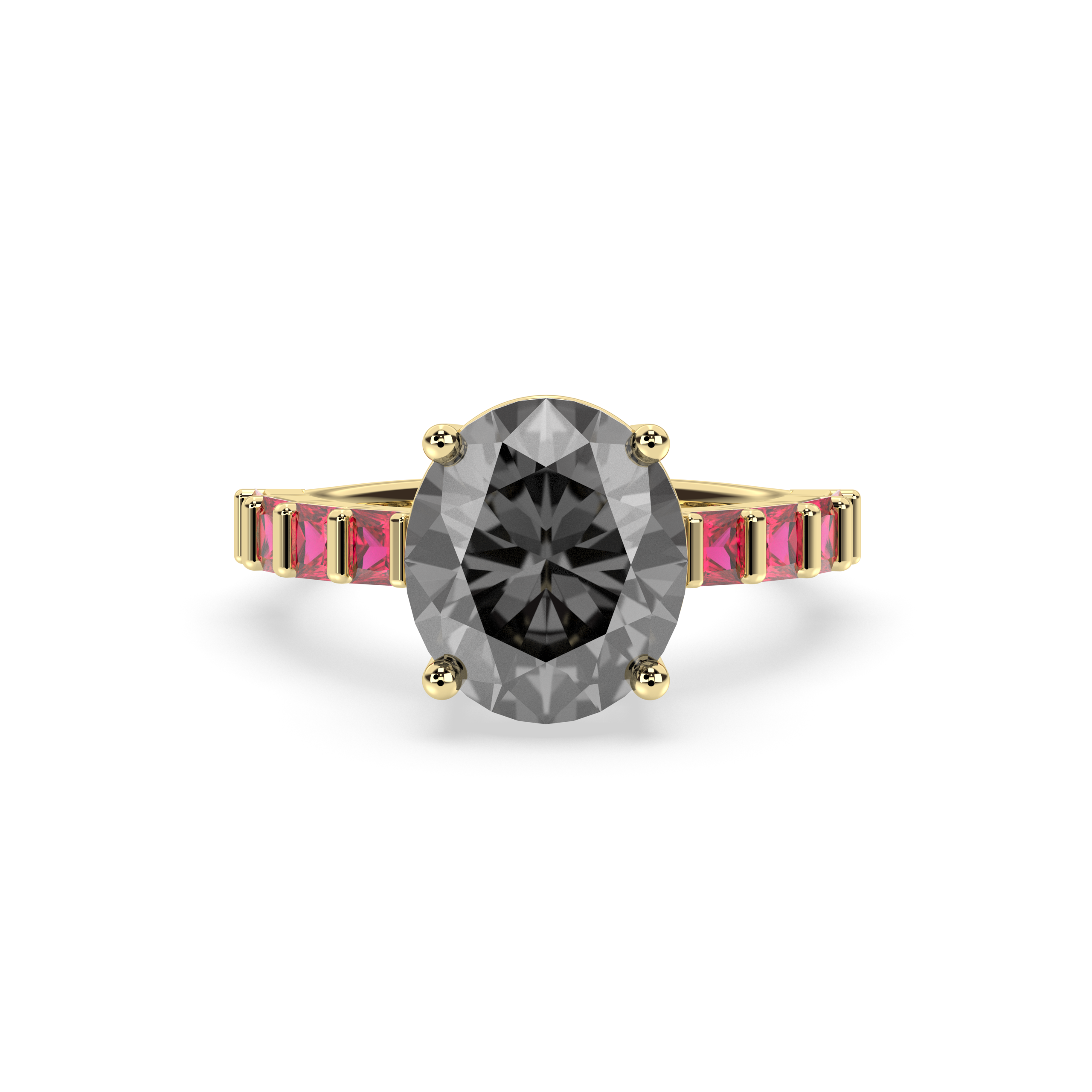 Spinell Ring 18kt Gold mit Spinell und Brillanten – Handgefertigter Ring, Einzelstück, BeVain München