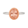 The Georgia Ring 18kt Roségold mit Morganit – Handgefertigter Ring im Serti Dressé Stil, Einzelstück, BeVain München