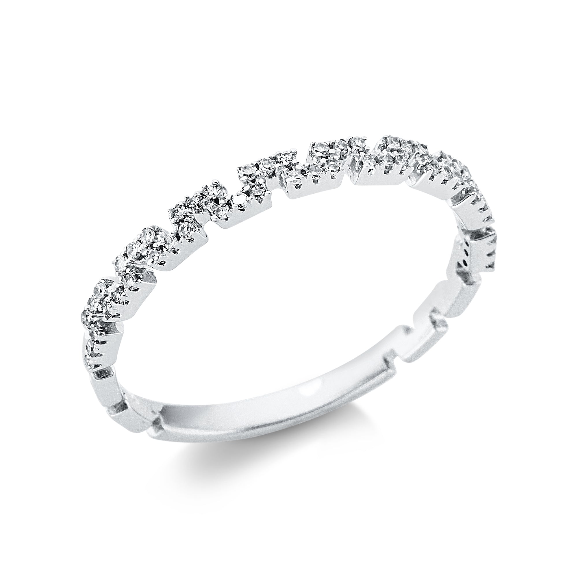 18kt Weißgold Ring mit Brillanten | BeVain