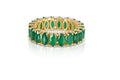 Eternity ring with emeralds
