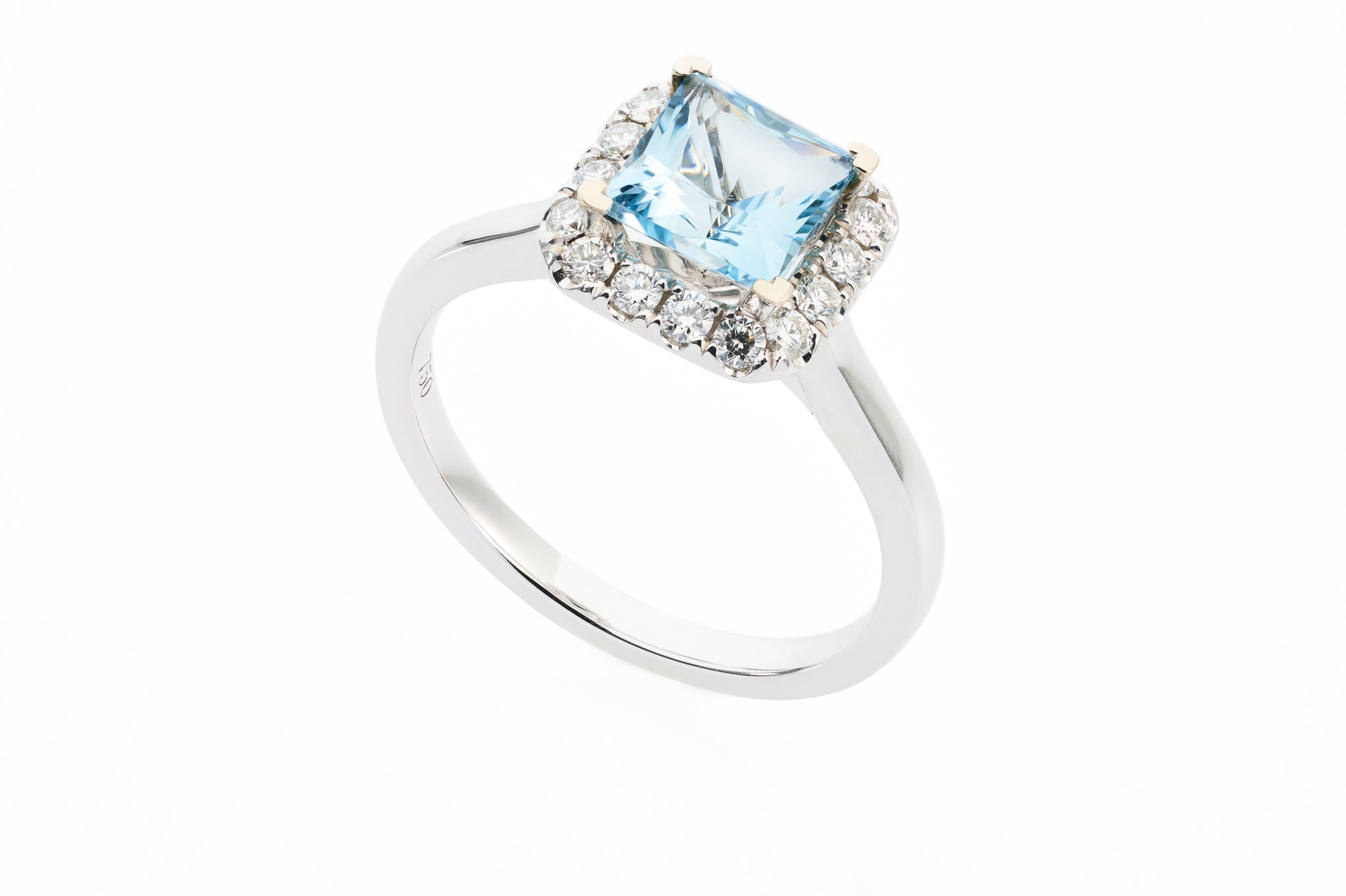 Ring Weißgold mit Aquamarin